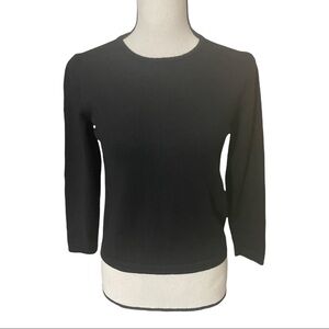 Woolmark  woman 100 merino wool black long sleeve sweater size Small. S